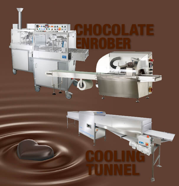 CHOCOLATE ENROBER,COOLING TUNNEL